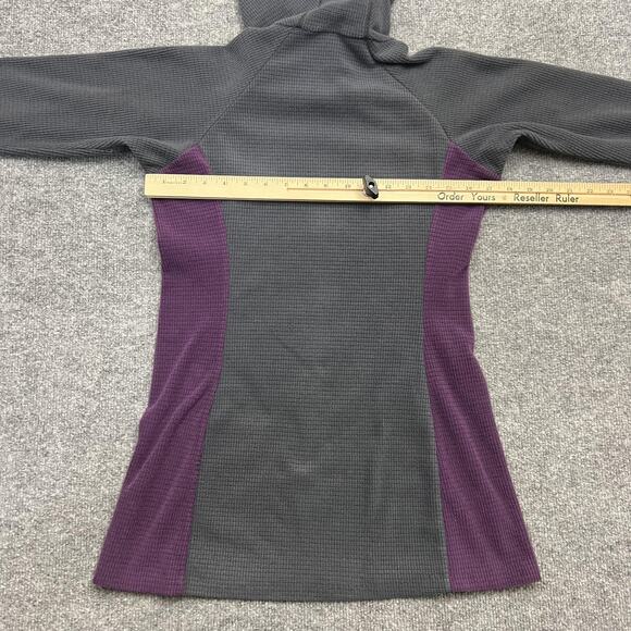 Melanzana Pullover Hoodie Dress Womens Small Gray Purple MicroGrid Outdoor - Picture 6 of 7